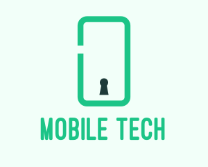 Mobile - Mobile Keyhole Lock logo design