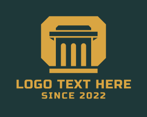Courthouse - Column Government Structure logo design