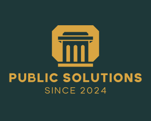 Government - Column Government Structure logo design