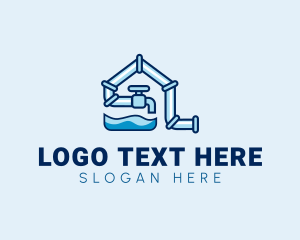 Drainage - Home Water Pipe Faucet logo design