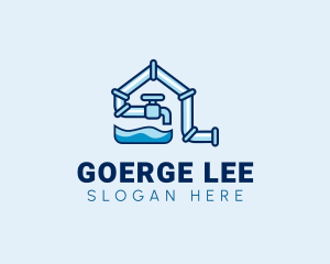 Drainage - Home Water Pipe Faucet logo design