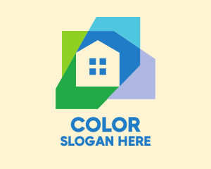 Simple Colorful Home Realty logo design