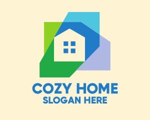 Simple Colorful Home Realty logo design