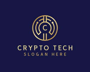 Cryptocurrency - Digital Cryptocurrency Tech logo design