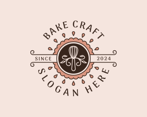 Baking Whisk Pastry logo design