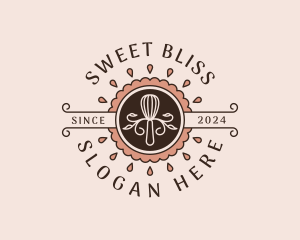 Baking Whisk Pastry logo design