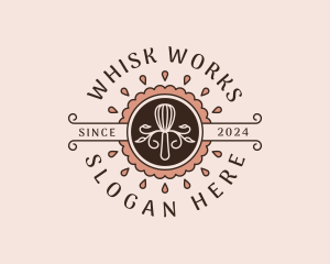 Baking Whisk Pastry logo design