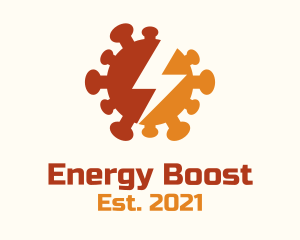 Power - Lightning Virus Power logo design