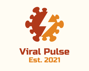 Virus - Lightning Virus Power logo design