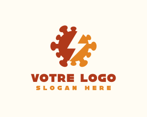 Lightning Virus Power Logo