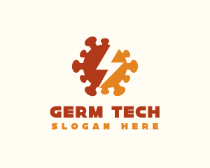 Germ - Lightning Virus Power logo design