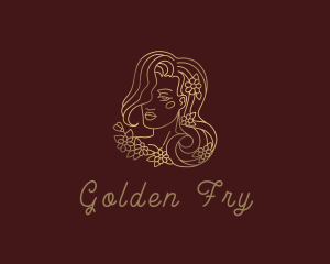 Golden Woman Salon logo design