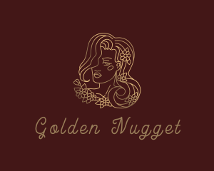 Golden Woman Salon logo design