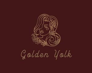 Golden Woman Salon logo design