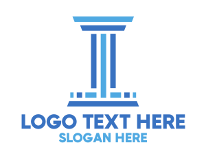 Stripe Column Law Firm logo design