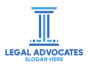 Stripe Column Law Firm logo design