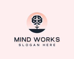 Wellness Counseling Brain logo design