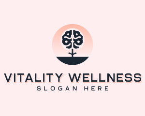 Wellness Counseling Brain logo design