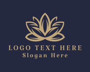 Massage - Therapeutic Lotus Spa logo design