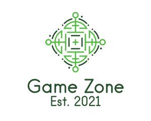 Green Maze Target  logo design