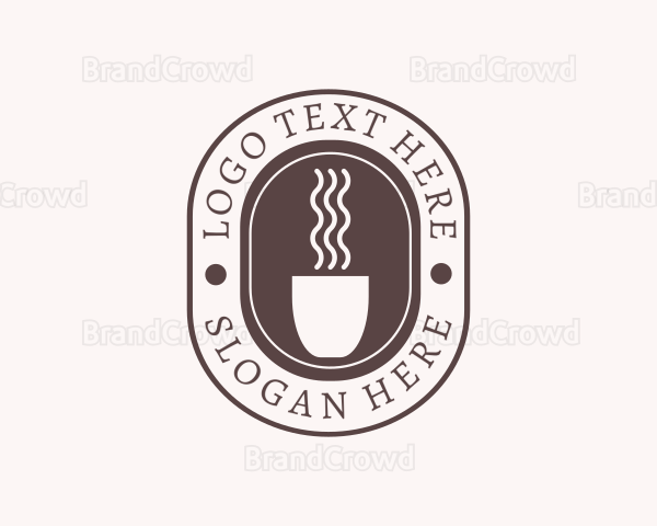 Coffee Cafe Oval Logo