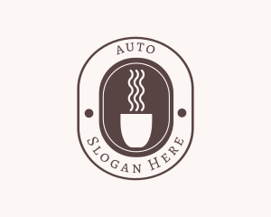 Coffee Cafe Oval Logo