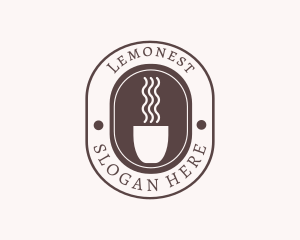 Caffeine - Coffee Cafe Oval logo design