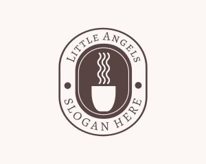 Caffeine - Coffee Cafe Oval logo design
