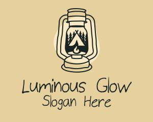 Illuminated - Camping Oil Lantern logo design