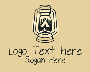 Outdoor - Camping Oil Lantern logo design