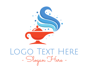 Middle Eastern - Magic Genie Lamp logo design