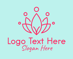 Red Flower Crown  Logo