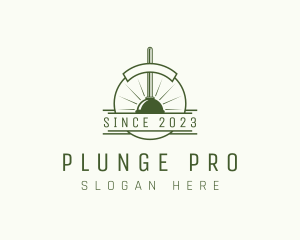 Plunger - Hipster Plunger Sanitation logo design