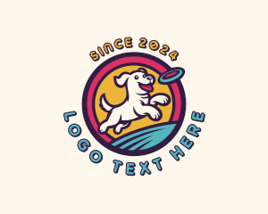 Frisbee Dog Puppy logo design