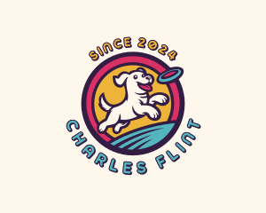 Pet - Frisbee Dog Puppy logo design