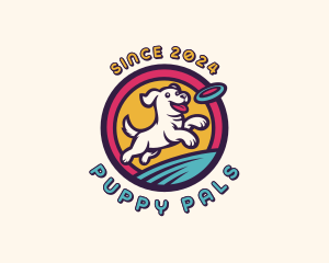 Frisbee Dog Puppy logo design