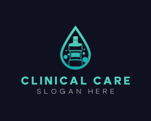 Dental Mouthwash Droplet logo design