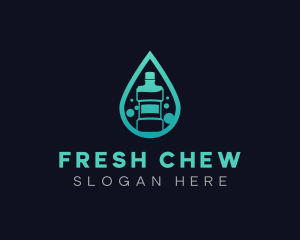Dental Mouthwash Droplet logo design