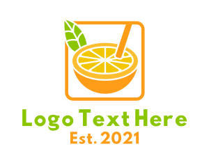 Juice Bar - Citrus Juice Drink logo design