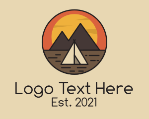 Mountain - Desert Plains Tent Camping logo design