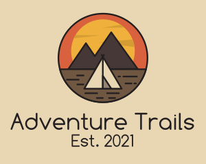 Desert Plains Tent Camping logo design