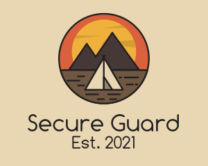 Pyramid - Desert Plains Tent Camping logo design