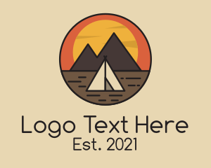 Camp - Desert Plains Tent Camping logo design