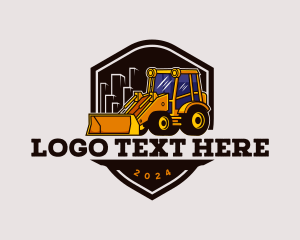 Construction - Excavator Backhoe Mining logo design