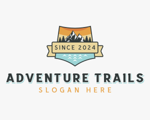 Mountain Hike Adventure logo design