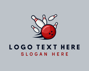 Bowling Arena - Sports Bowling Alley logo design