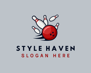 Sports Bowling Alley Logo