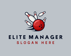 Sports Bowling Alley logo design