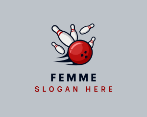 Sports Bowling Alley logo design