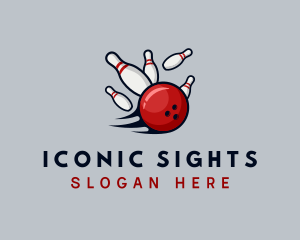 Sports Bowling Alley logo design